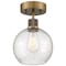 Access Lighting Port Nine Burgundy, Burgundy LED SemiFlush, Antique Brushed Brass Finish, Seeded Glass 63148LEDDLP-ABB/SDG - alternate 1